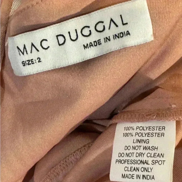 Floral Lace Appliqued A-line Midi Dress from Mac Duggal Style 9134 Size 2 - Picture 7 of 8